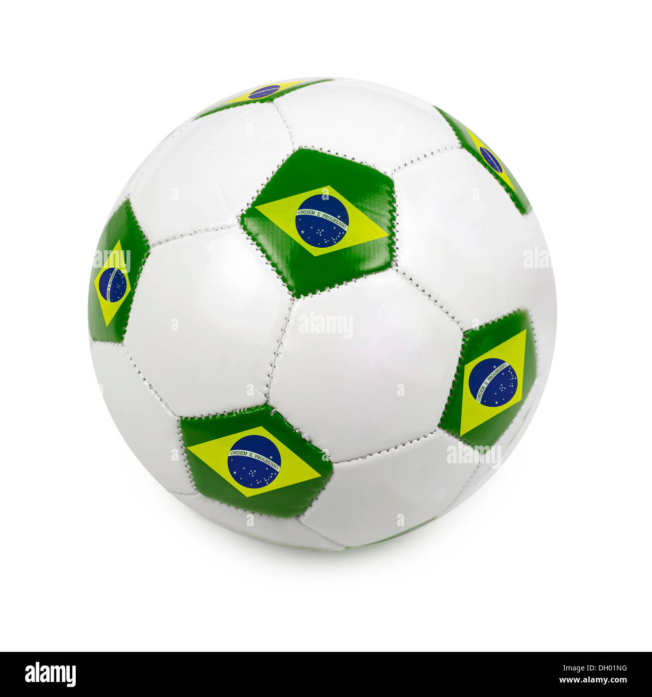 Soccer ball with brazilian flag Stock Photo - Alamy