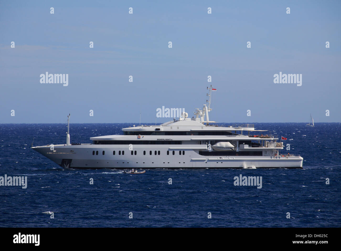 Moonlight II, a cruiser built by Neorion, length 85.3 meters, built in 2005, French Riviera, France, Mediterranean Sea, Europe Stock Photo