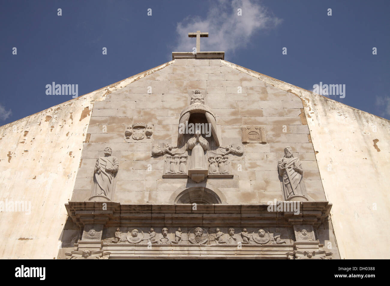 Facade of the Igreja da Misericórdia church in Tavira, Algarve, Portugal, Europe Stock Photo