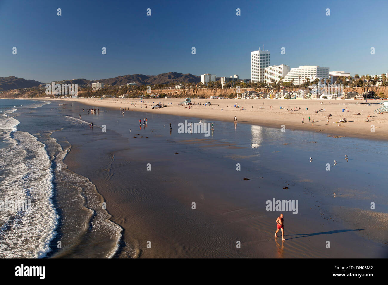 Beach in Santa Monica, Santa Monica, Los Angeles County, California, Kalifornien, United States Stock Photo