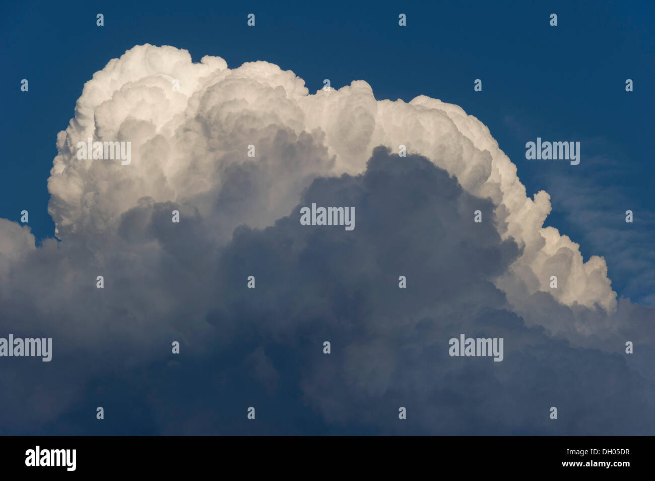 Cumulonimbus cloud, thundercloud, Marzling, Upper Bavaria, Bavaria, Germany Stock Photo