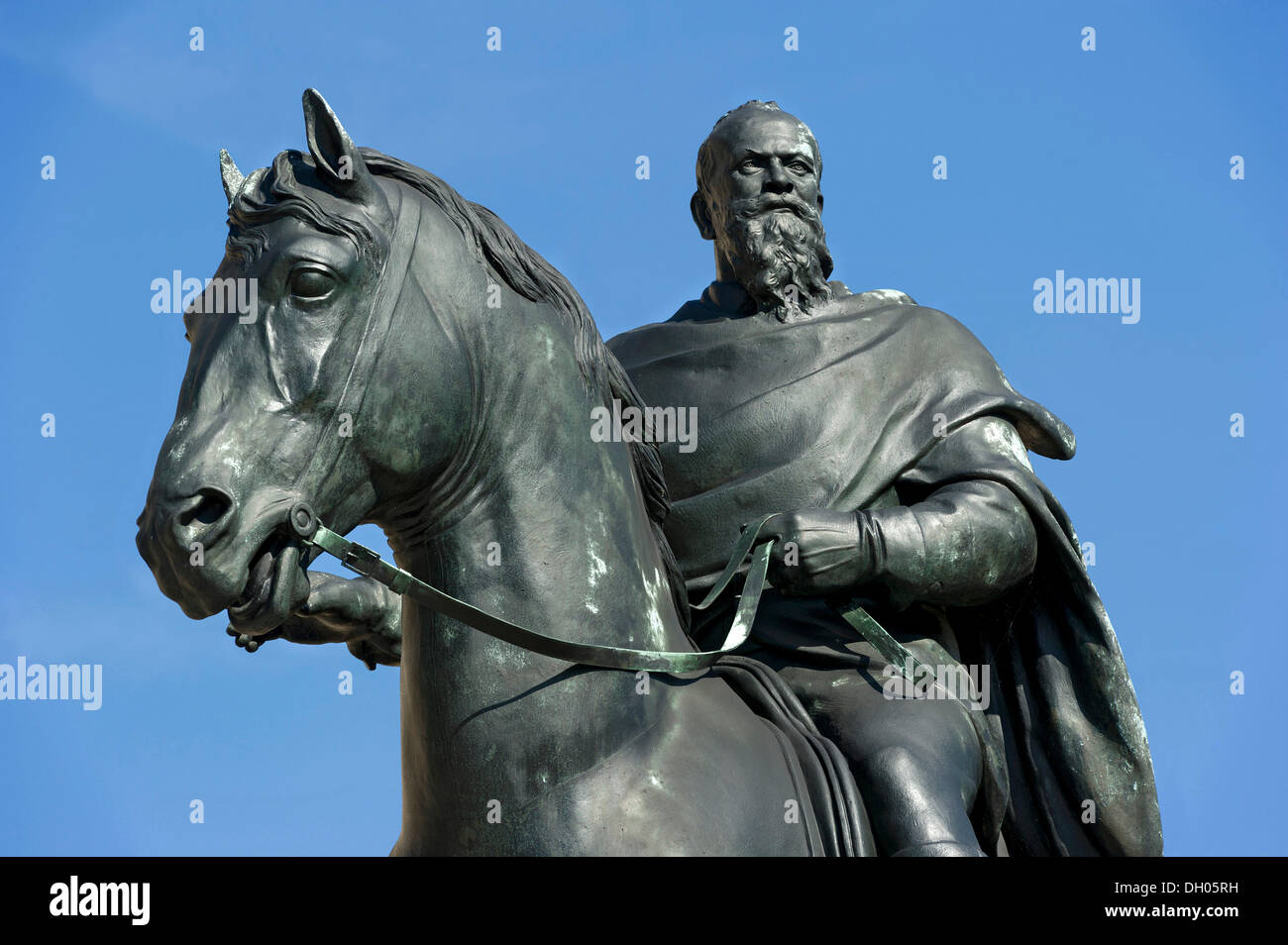 Bronze equestrian statue of Prince Regent Luitpolt by Adolf von Hildebrand and Theodor Georgii, Bavarian National Museum Stock Photo