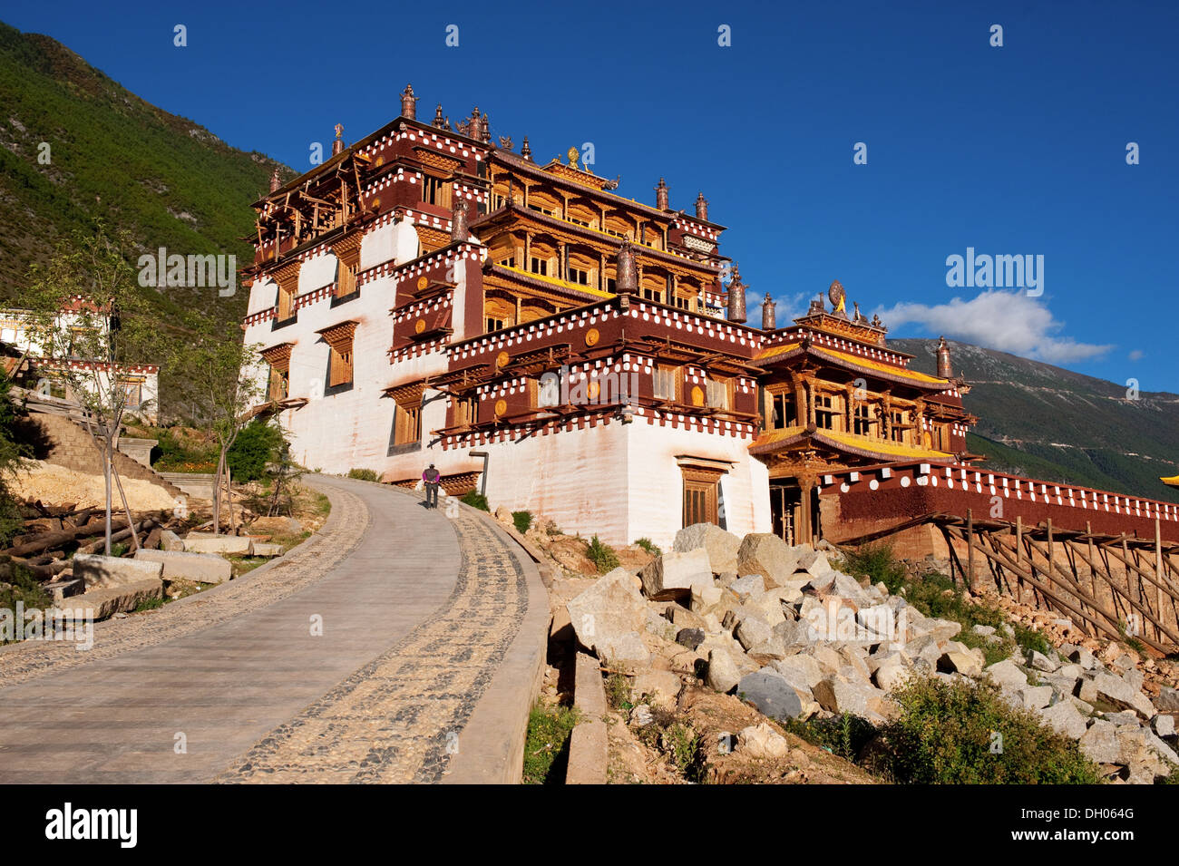Sangpi Luobuling Si Monastery, Xiangsheng, Sichuan Province, China Stock Photo