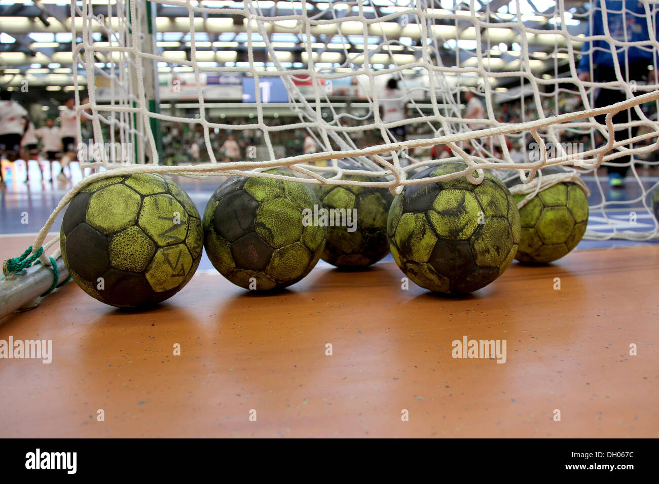 Handball balls for matchplay Stock Photo Alamy