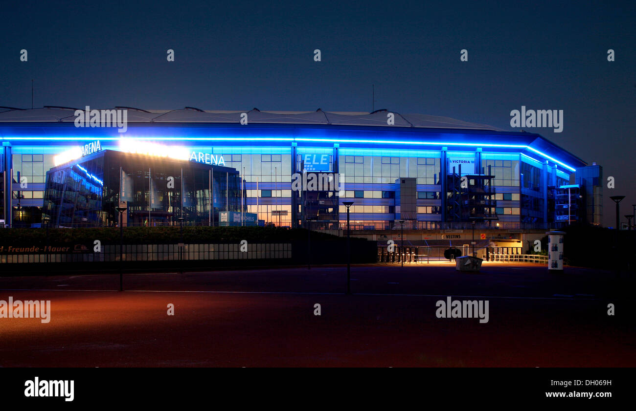 Veltins Arena, Auf Schalke Arena, Gelsenkirchen, Ruhr area, North Rhine-Westphalia Stock Photo