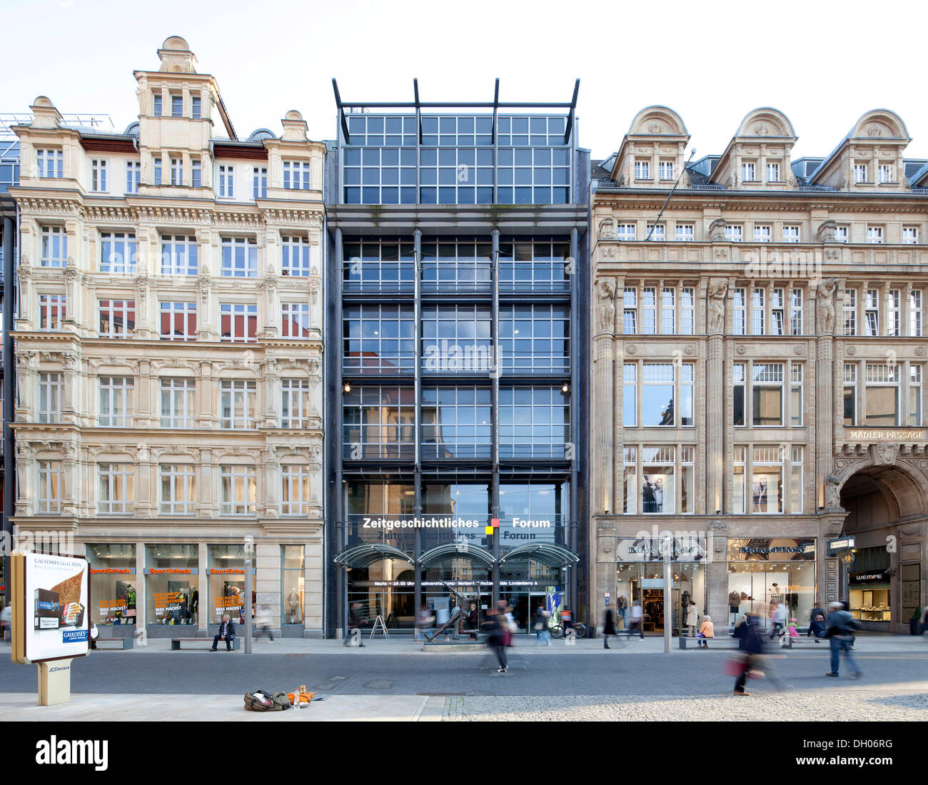 Forum of Contemporary History, Museum of the History of the Federal Republic of Germany, Maedlerpassage shopping arcade, Leipzig Stock Photo