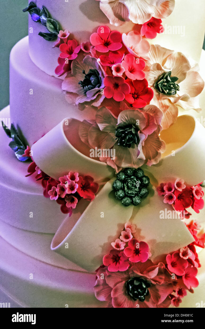 Edible Flowers Wedding Cake  Edible flowers cake, Cake decorating