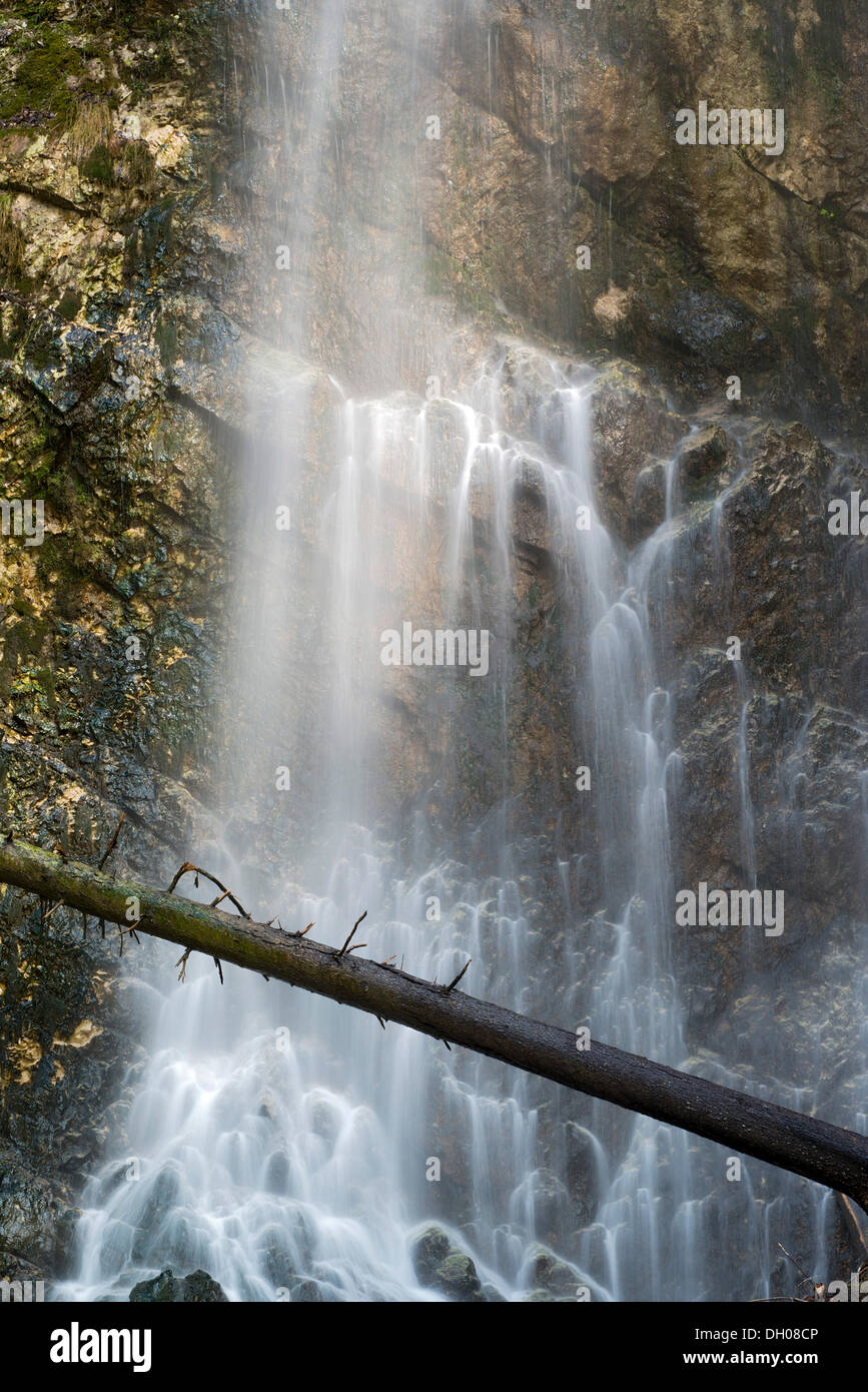 Waterfall in the Tiefenbachklamm gorge, Kramsach, North Tyrol, Austria, Europe Stock Photo