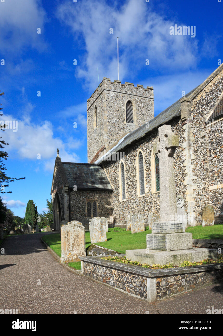 A view of the parish church of St Margaret at Drayton, Norfolk, England