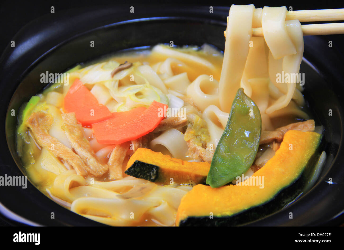 Hoto, Japanese Udon Noodles Hot Pot with Squash and Vegetables. Stock Image  - Image of mushroom, stew: 230912069