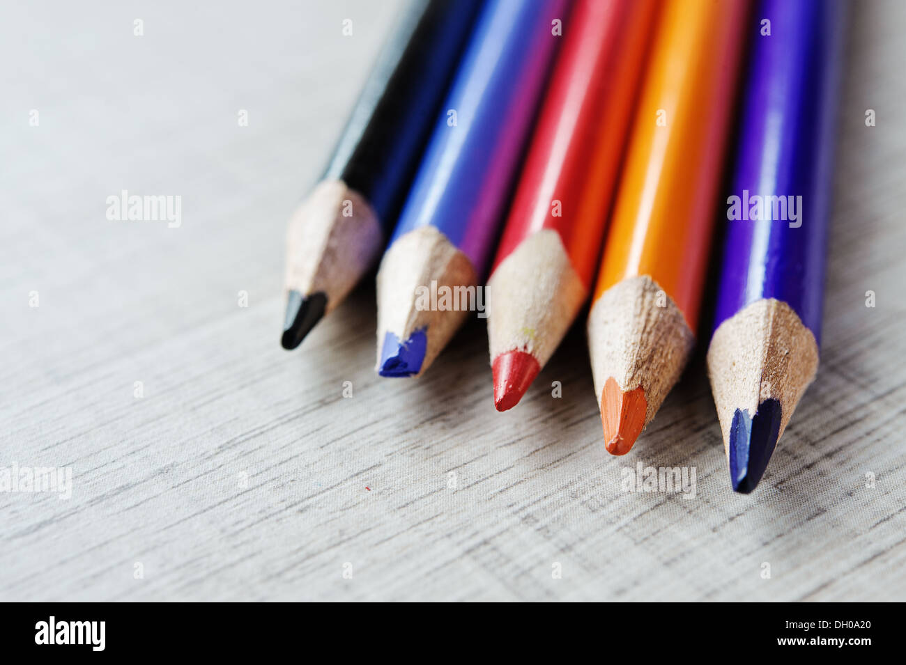 Colored pencils for school Stock Photo Alamy