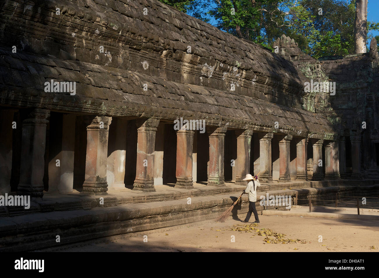 Temple complex of Ta Prohm, Ta Prohm, Siem Reap, Siem Reap Province, Cambodia Stock Photo