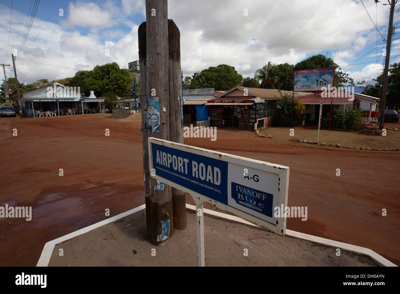 Airport Road, Letham, Guyana, South America Stock Photo
