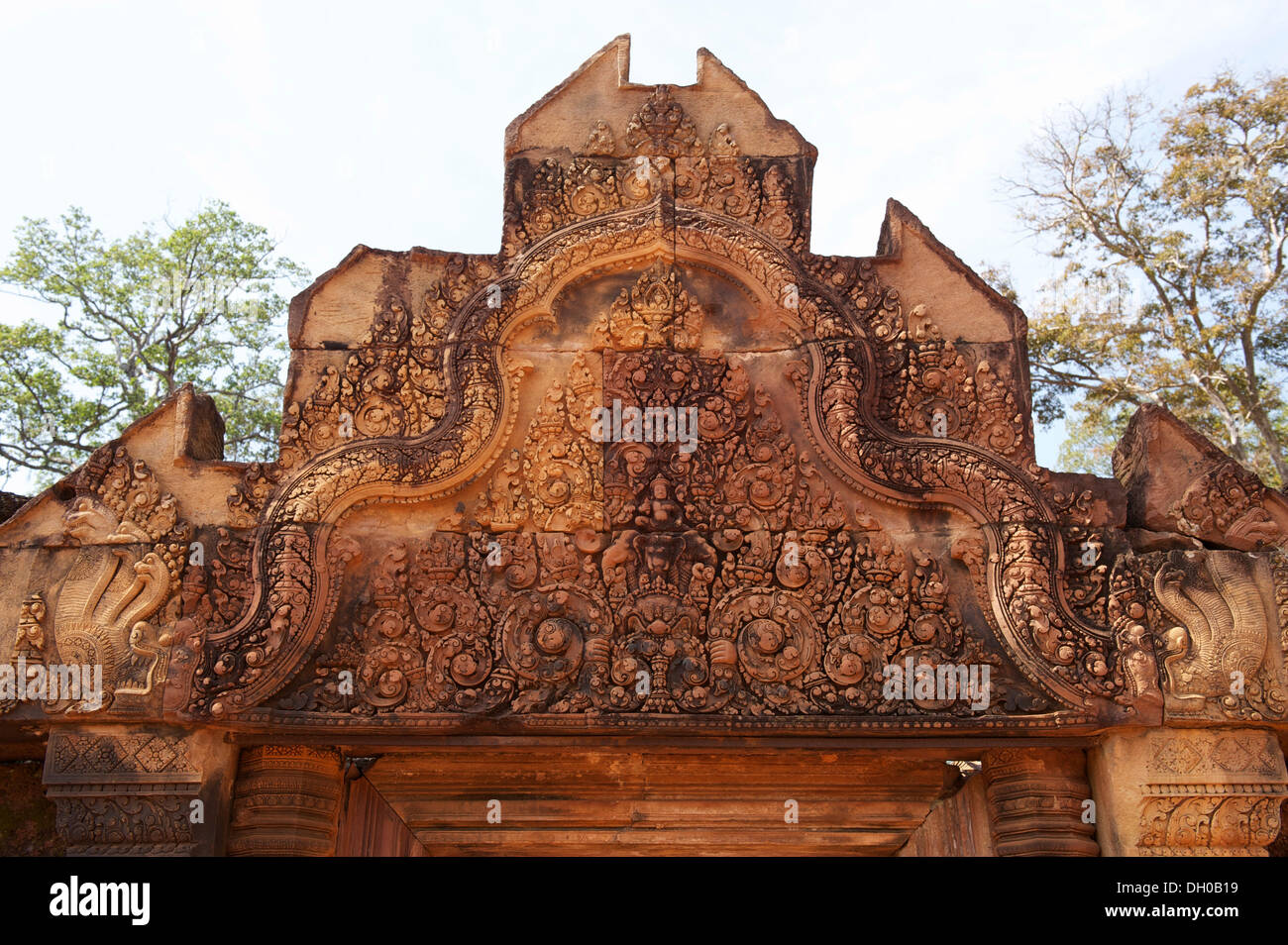 Ruins of Banteay Srei, Banteay Srei, Siem Reap, Siem Reap Province, Cambodia Stock Photo