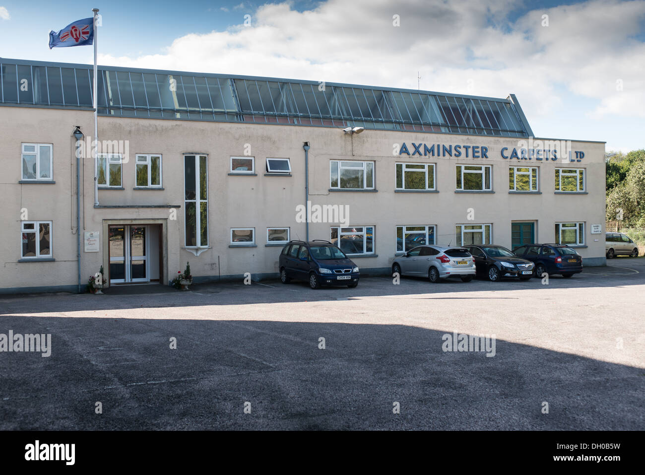 Axminster carpets factory in Devon Stock Photo Alamy