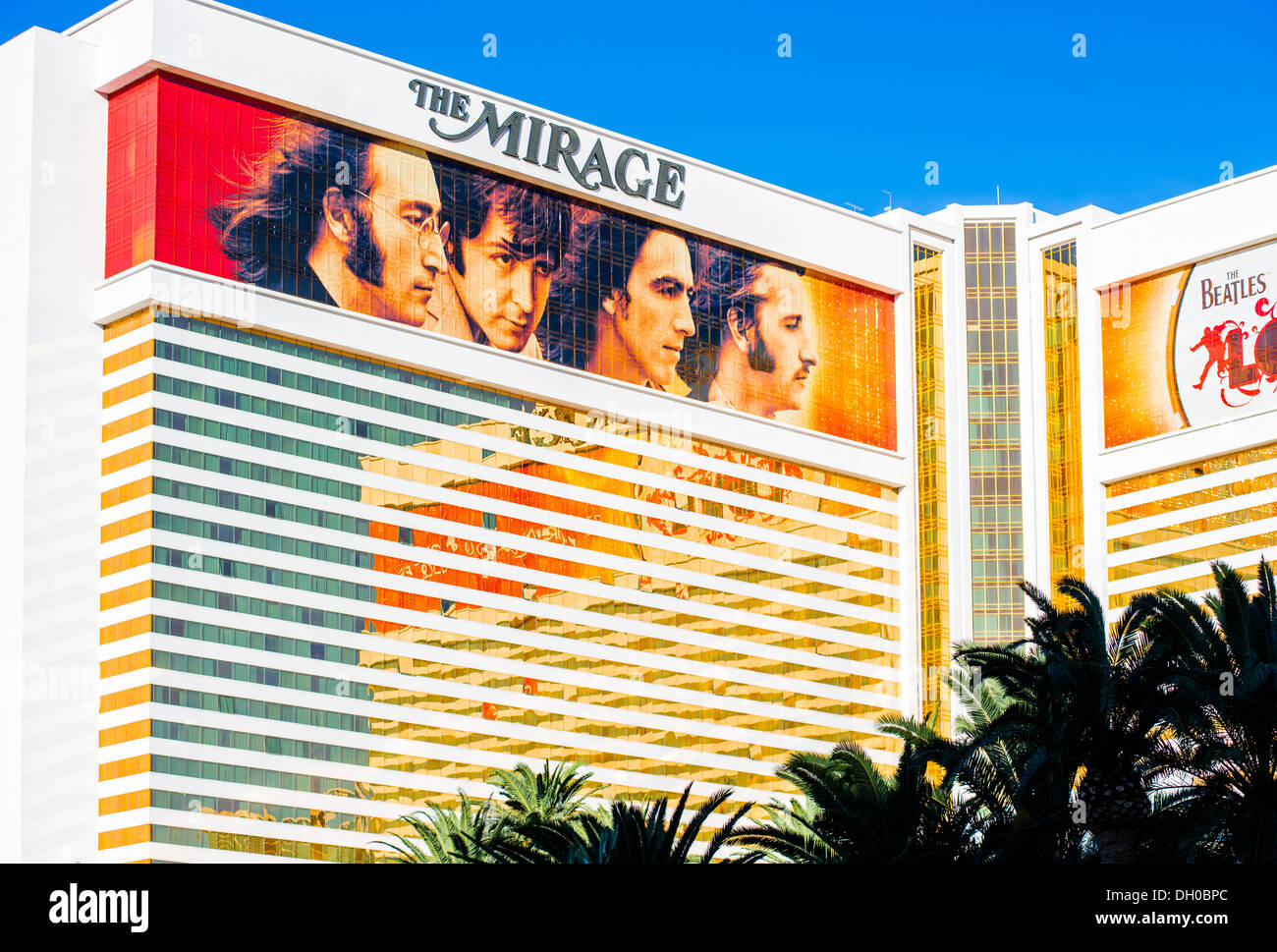 Beatles show by Cirque de Soleil at The Mirage hotel. The Beatles show Love is written and directed by Dominic Champagne. Stock Photo