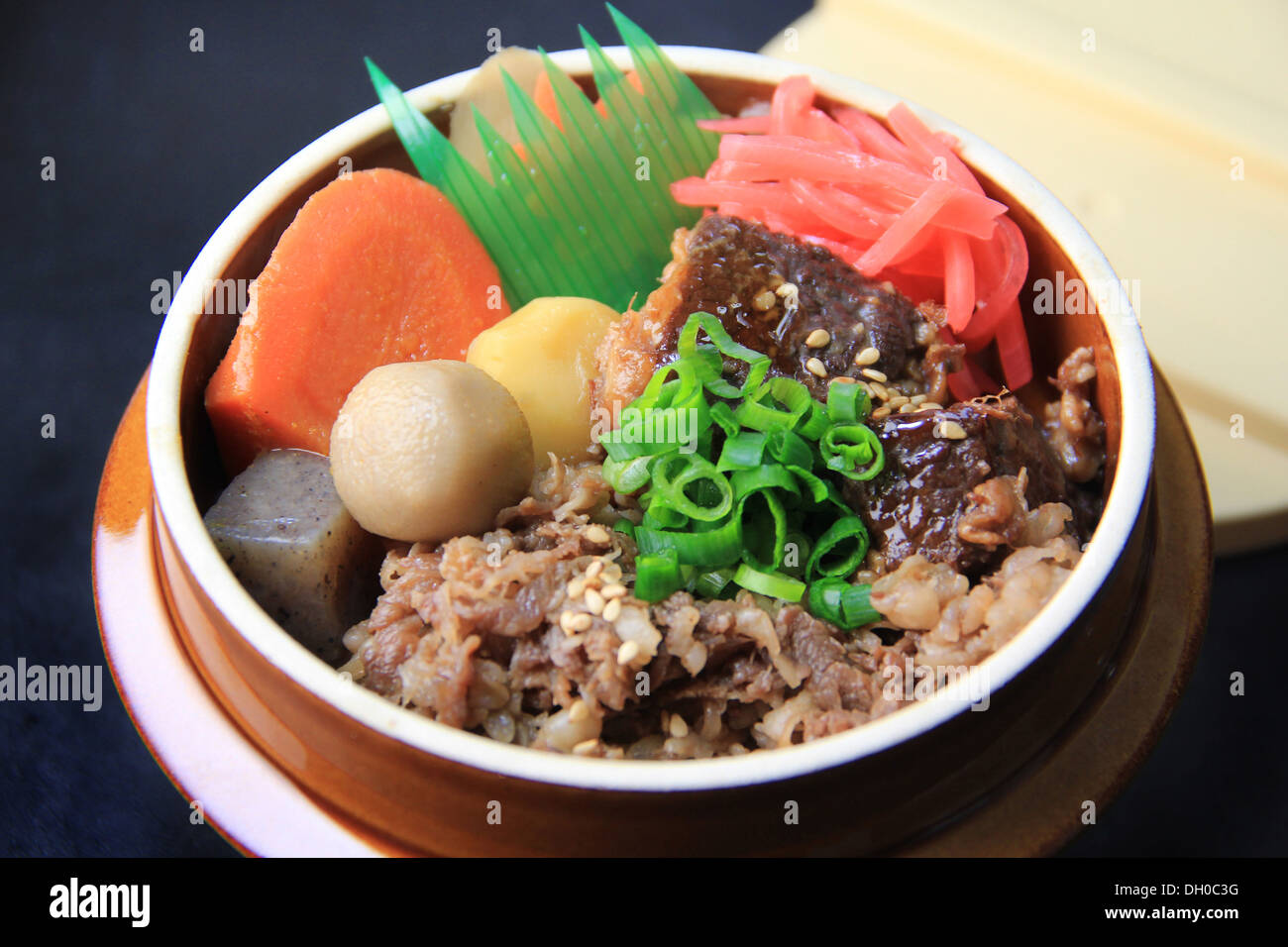Kamameshi (Rice dish cooked in an iron pot Stock Photo Alamy