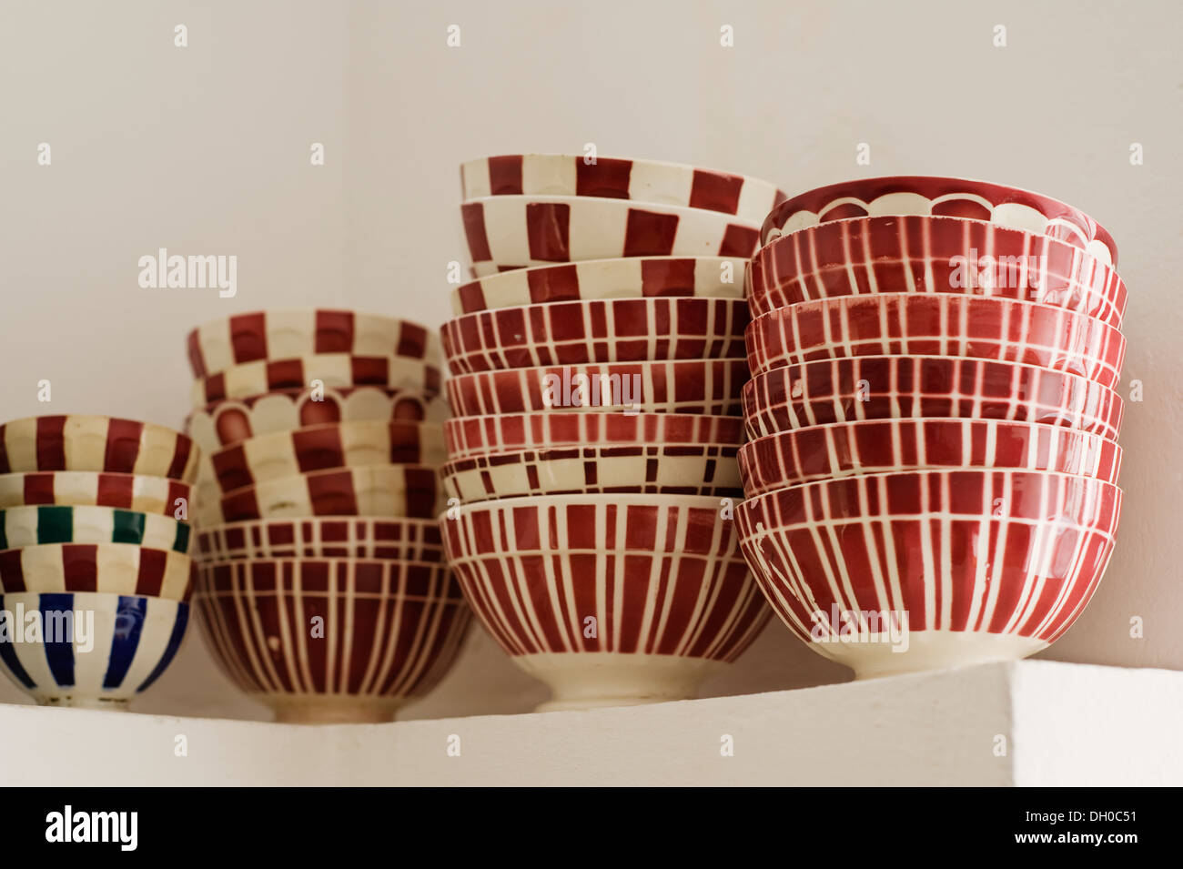 Handpainted Moroccan bowls Stock Photo