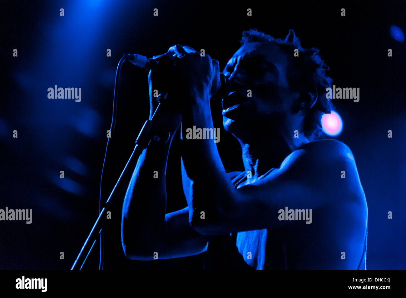 Tricky performs at Villa Ada Festival 2012. Stock Photo