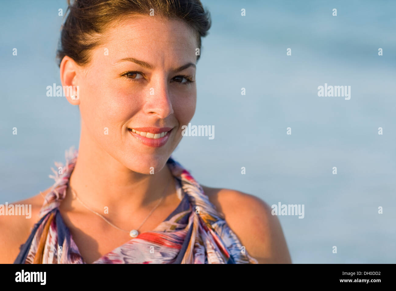 Middle Eastern woman smiling Stock Photo