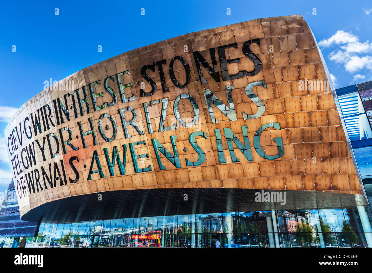 The Wales Millennium Centre in Cardiff Bay. Stock Photo