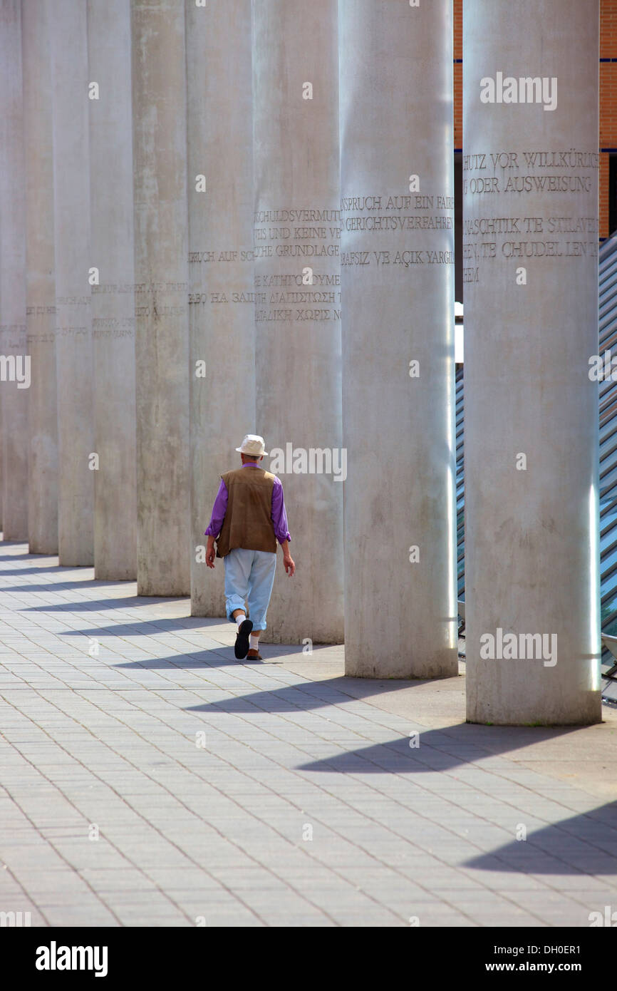 Way of Human Rights, Nuremberg, Bavaria, Germany, Europe Stock Photo