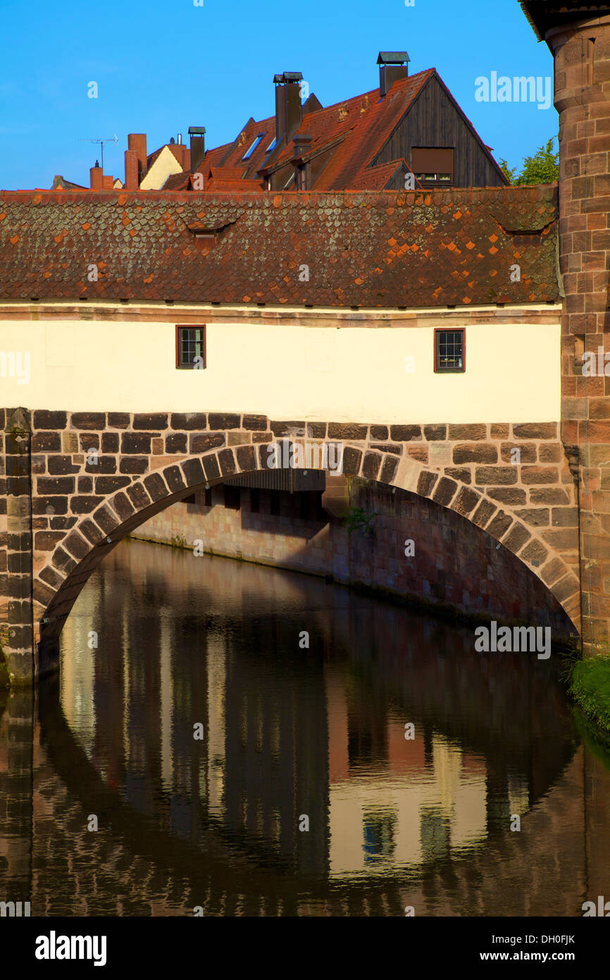 The Hangman's Bridge (Henkersteg), Nuremberg, Bavaria, Germany, Europe Stock Photo