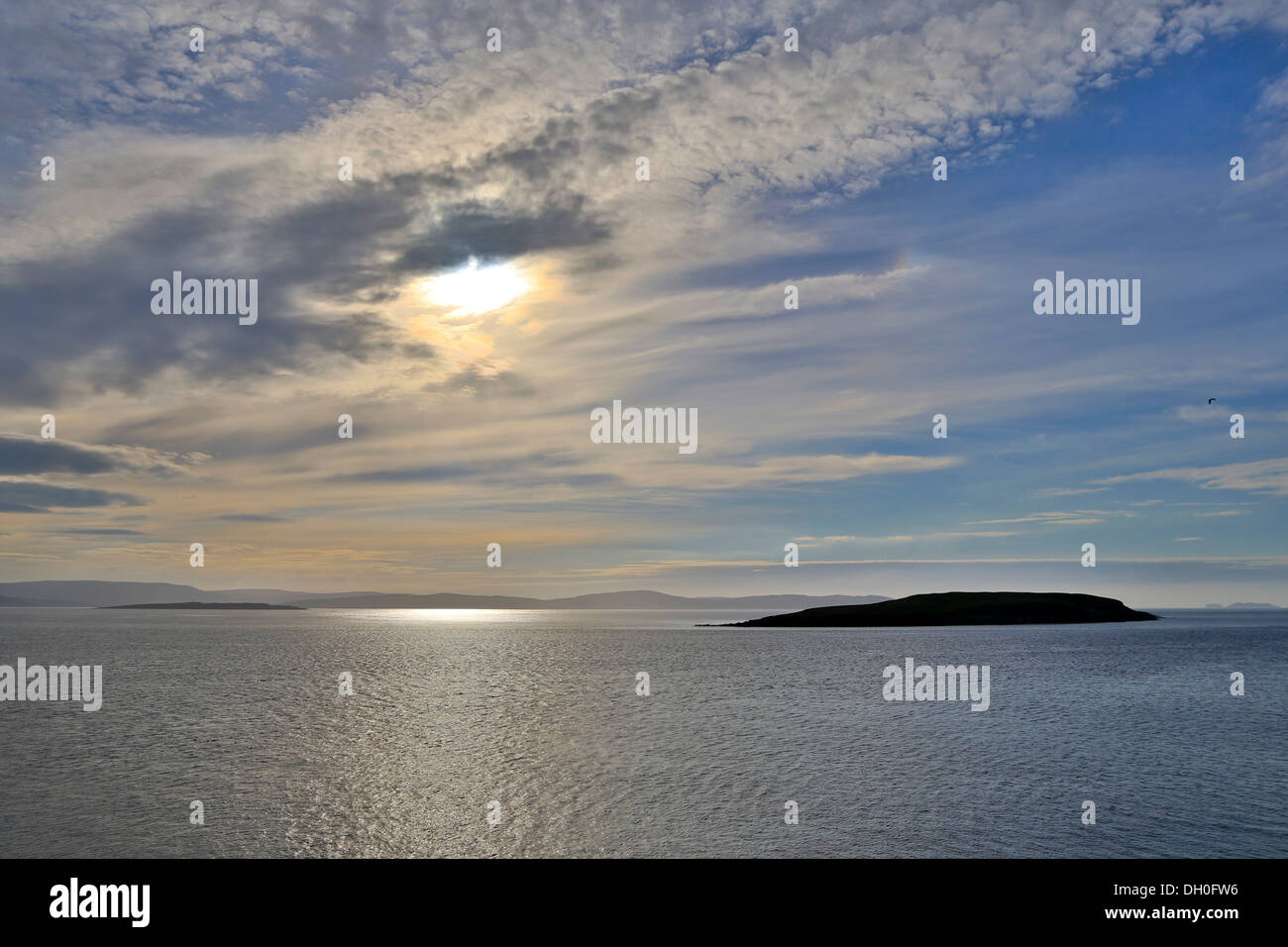 West Sandwick; Yell; Looking to Mainland; Shetland; UK Stock Photo