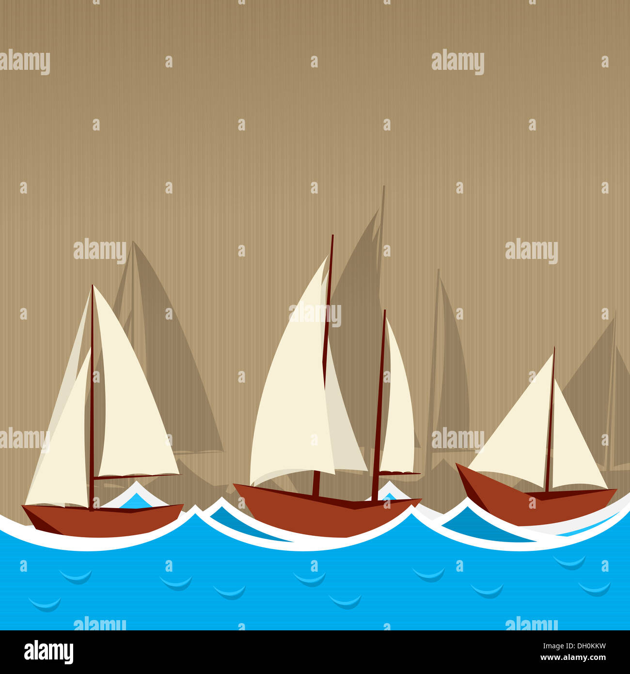 Sailing ships background Stock Photo