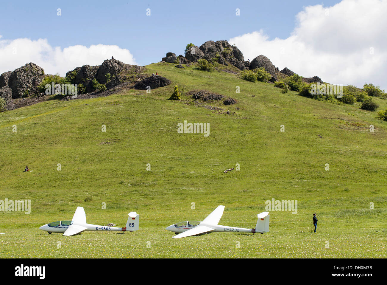 Gliders sailplanes on hohen doernberg hires stock photography and