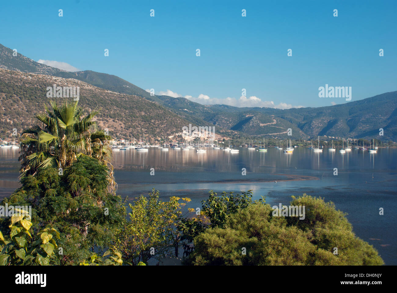 Nydri bay at Lefkada island, Greece Stock Photo