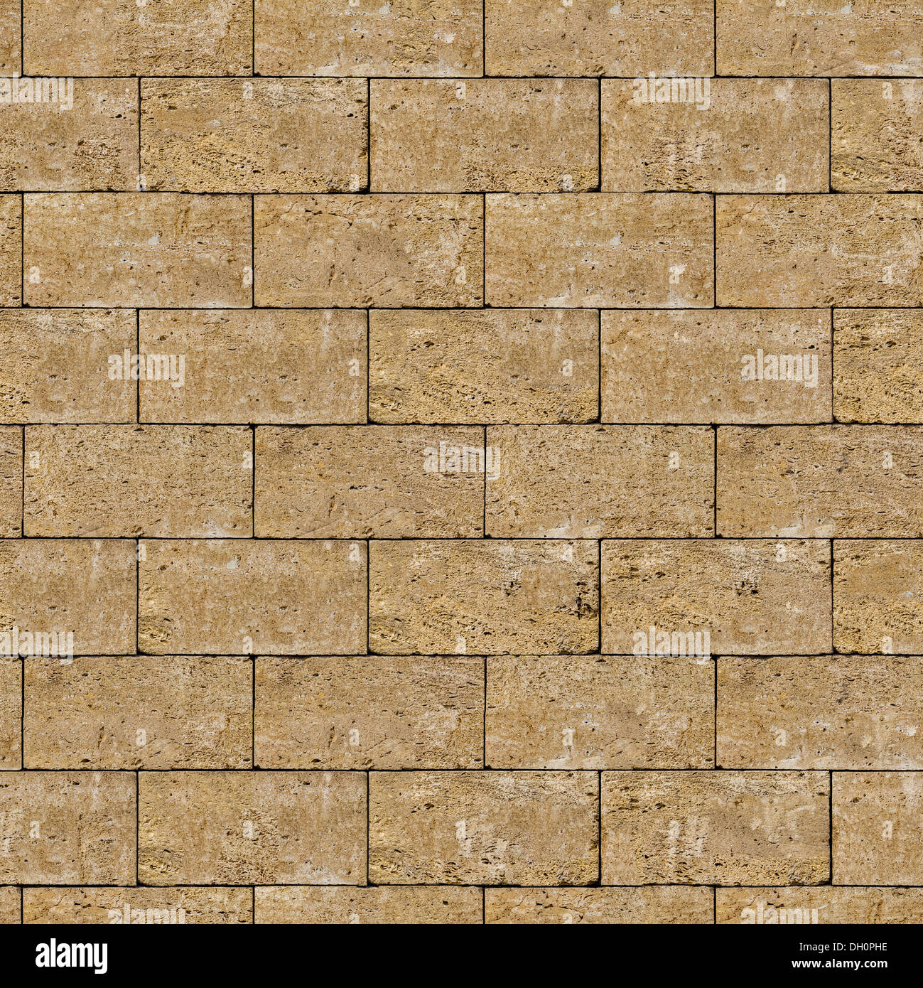 Seamless Tileable Texture of Coquina Wall. Stock Photo
