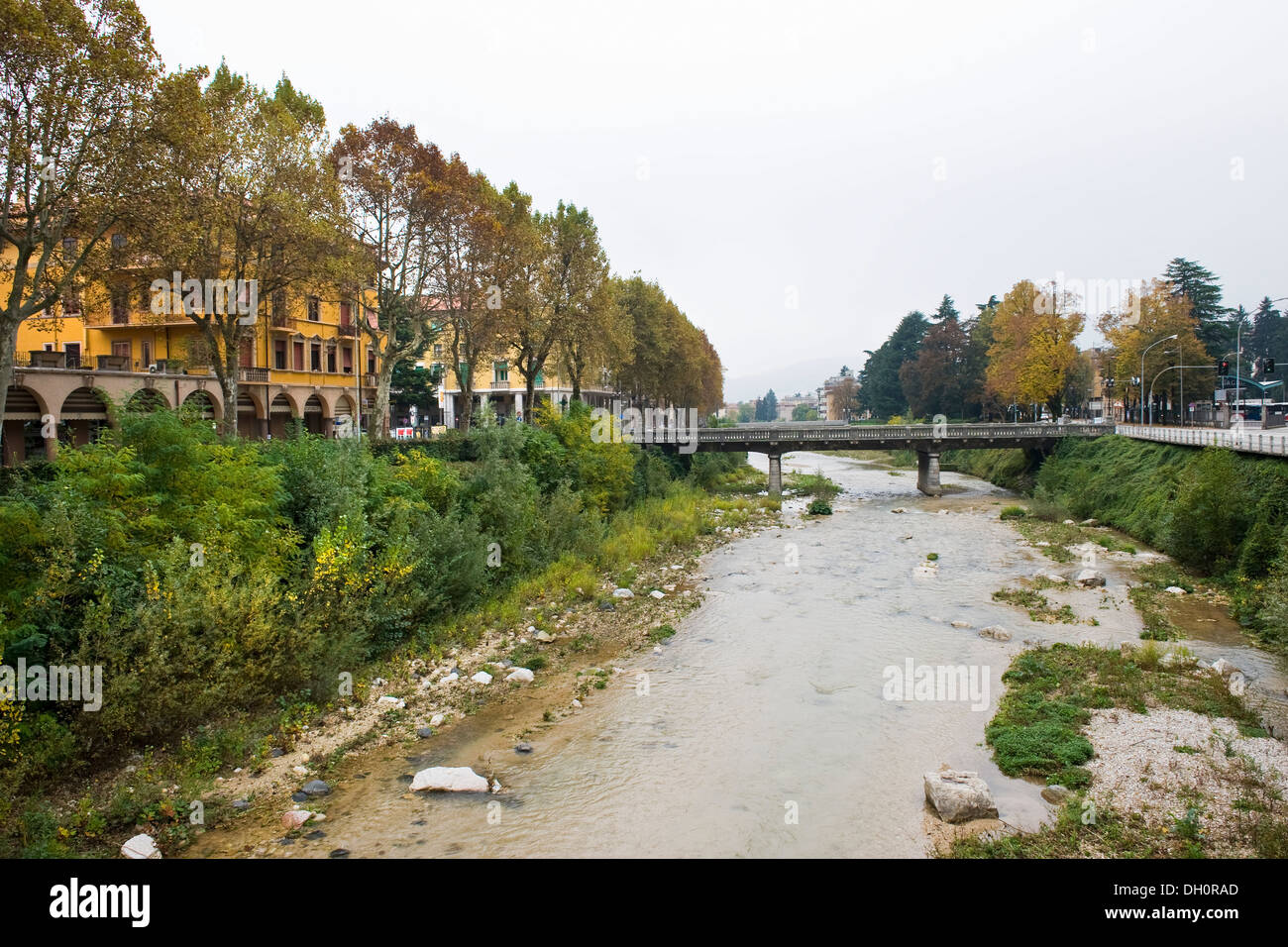 Italy, Veneto, Valdagno, Città Sociale, Social City, Agno river Stock Photo