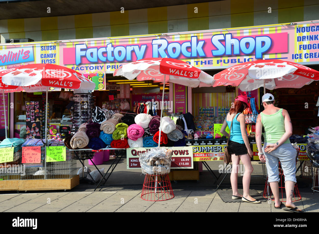 Factory Rock Shop on seafront, Skegness, Lincolnshire, England, United Kingdom Stock Photo