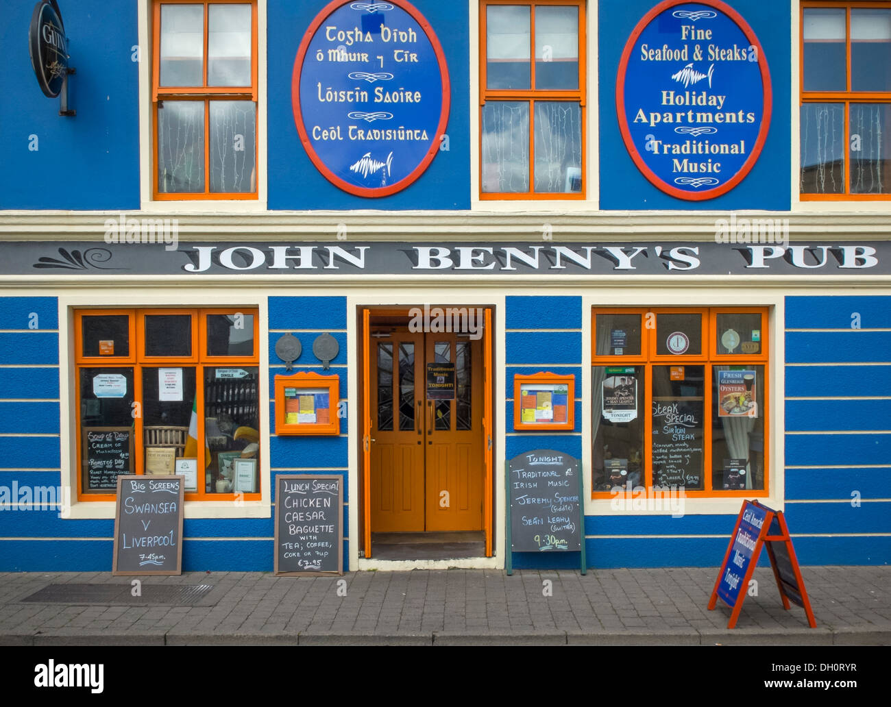 County Kerry, Ireland Colorful village door & storefront of Dingle on