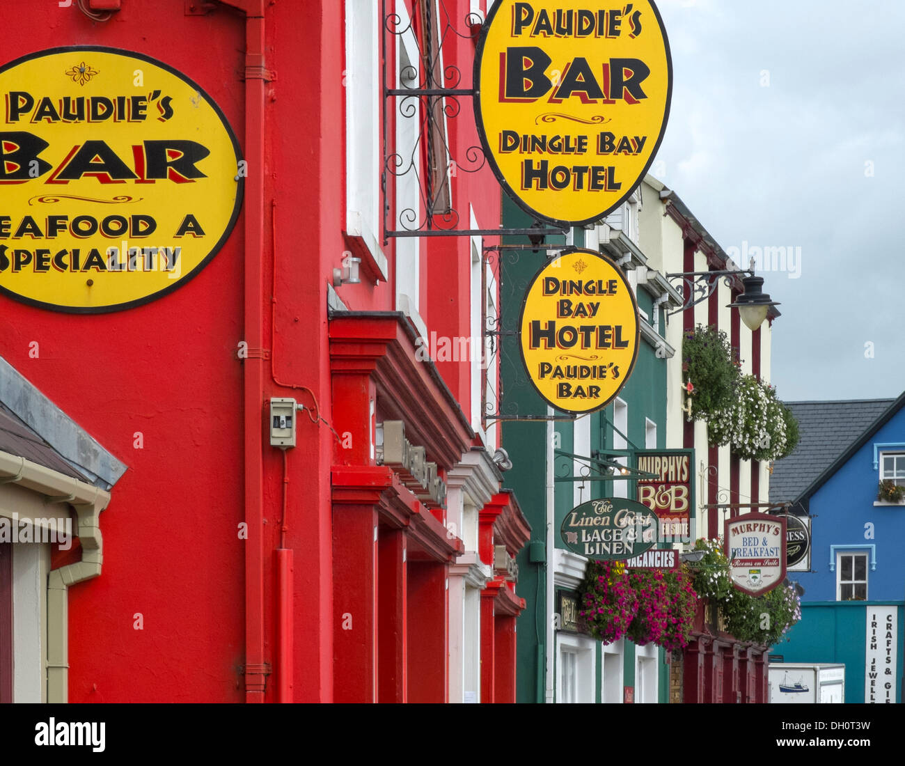 County Kerry, Ireland Colorful village door & storefront of Dingle on
