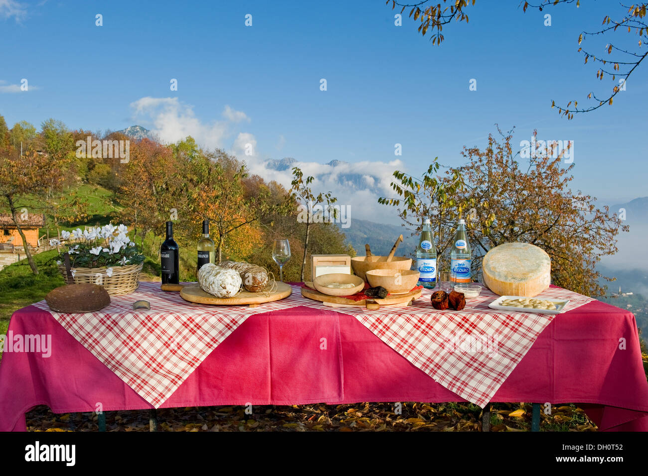 Italy, Veneto, Recoaro Terme, Traditional food Stock Photo