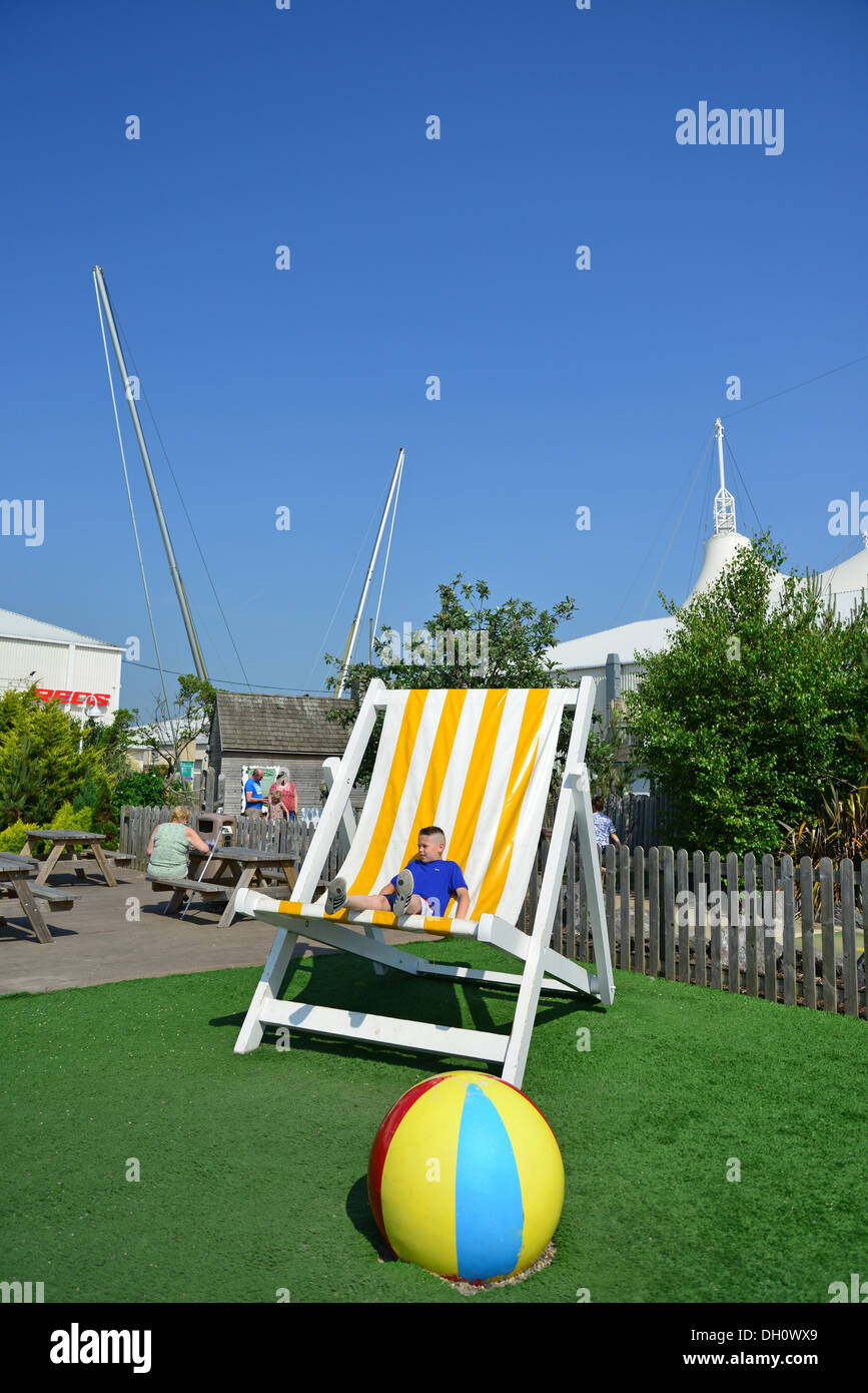Giant deckchair at Butlins Skegness, Ingoldmells, Skegness Stock Photo