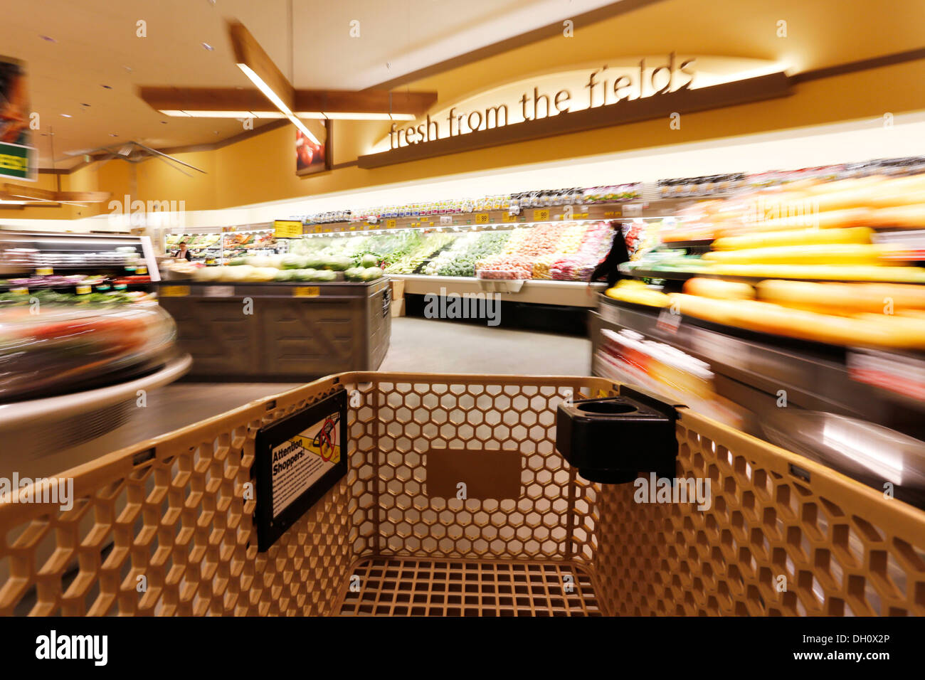 Fruit bar, shopping at the supermarket, USA Stock Photo Alamy