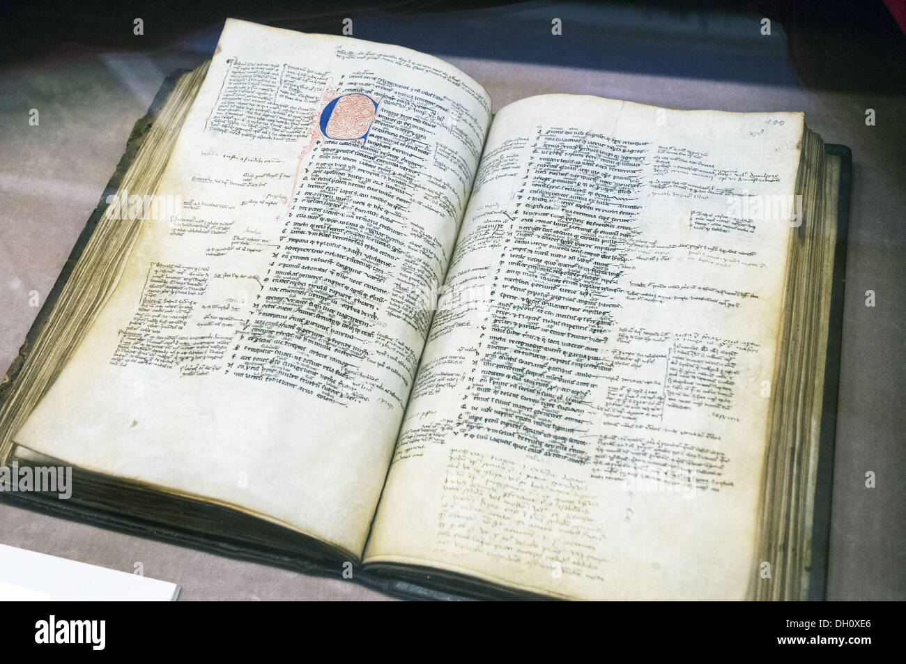 Elk213-1835 France, Alsace, Selestat, Humaniste Library, text Stock Photo