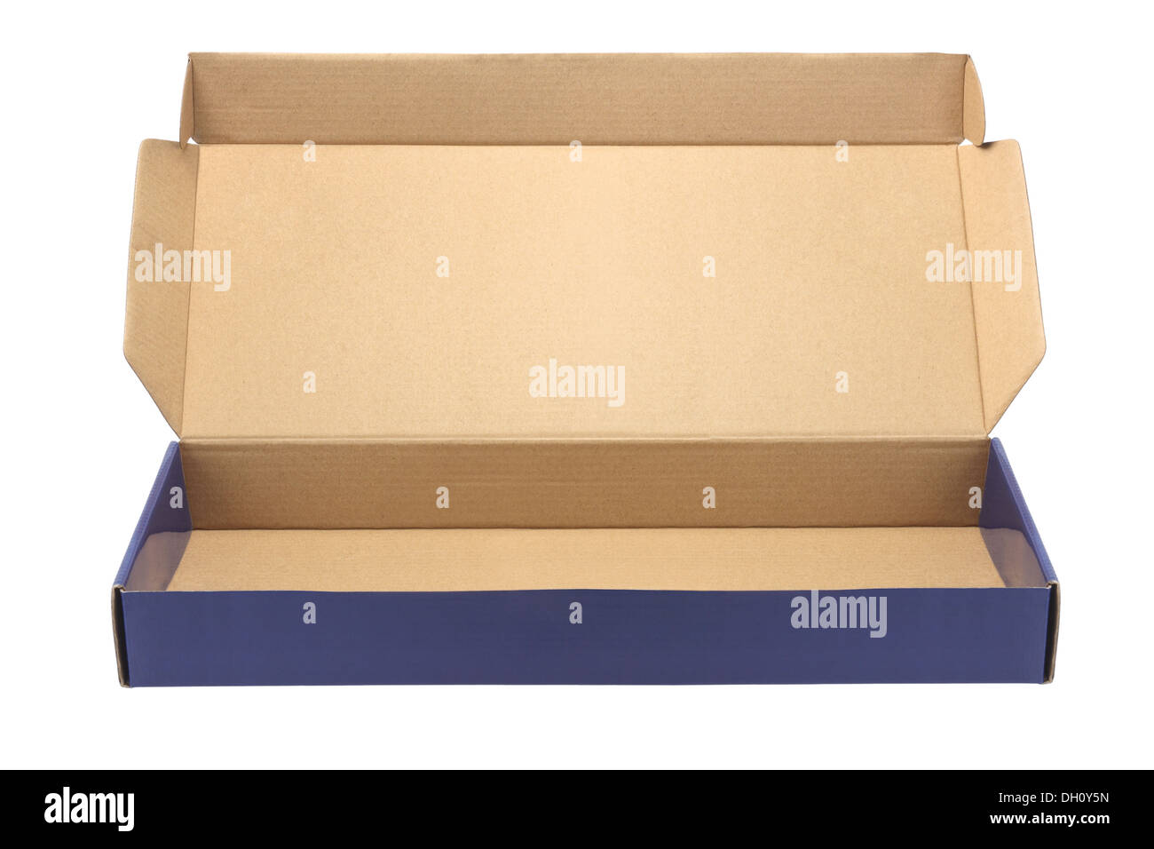 Open Empty Paper Box On White Background Stock Photo