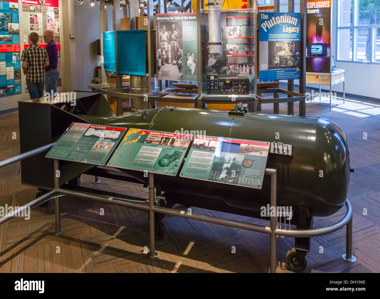 Model of the atomic bomb 'Little Boy' dropped on Japan in WWII, The Bradbury Science Museum, Los Alamos, New Mexico, USA Stock Photo