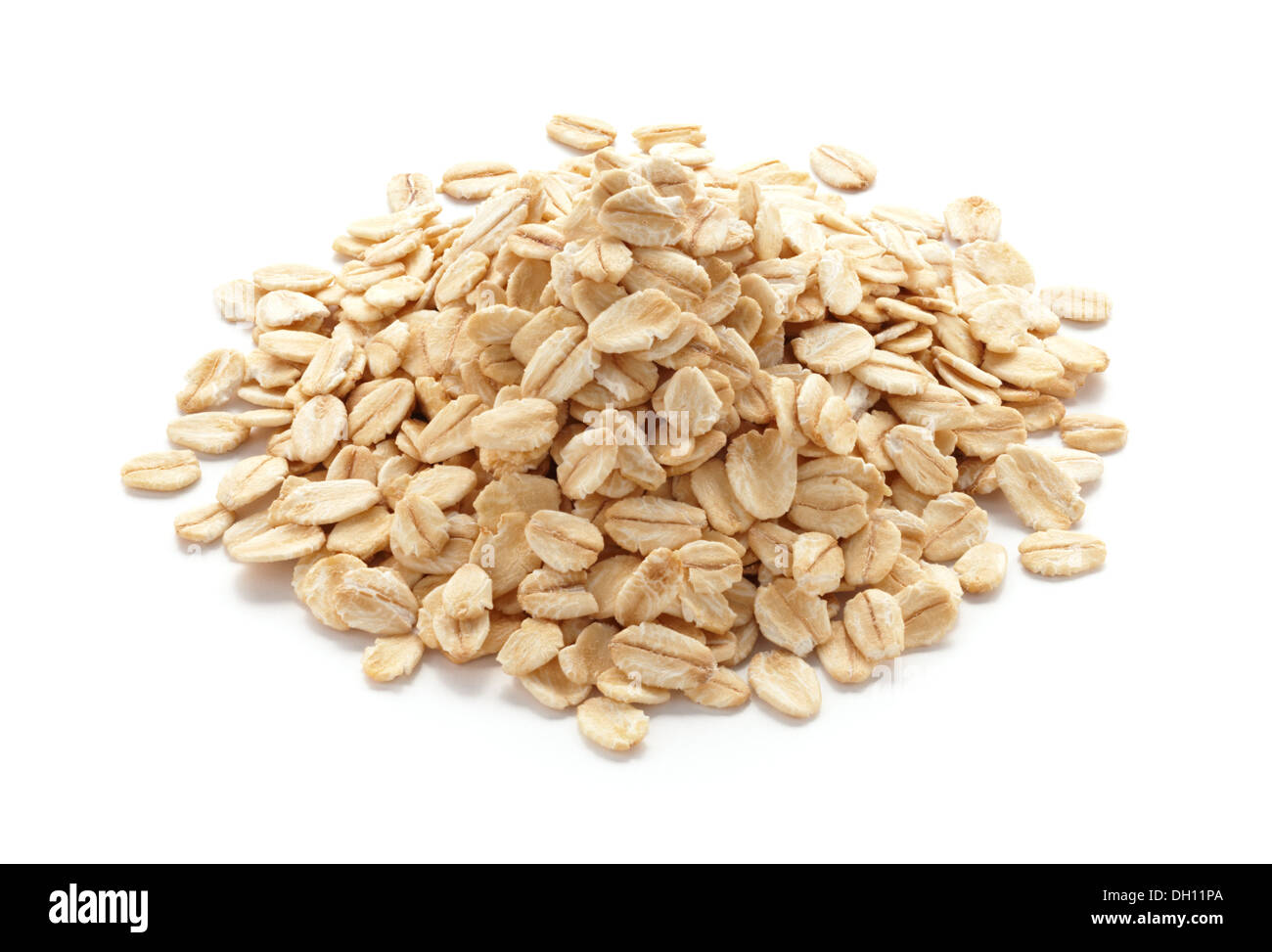 pile of oatmeal isolated on white background Stock Photo