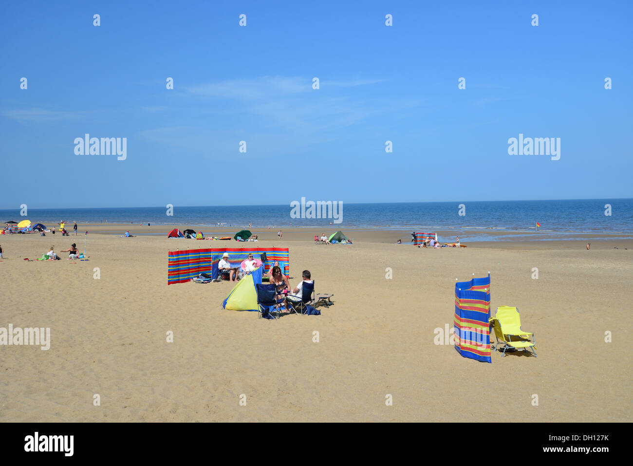 Beach view, Sutton-on-Sea, Lincolnshire, England, United Kingdom Stock Photo