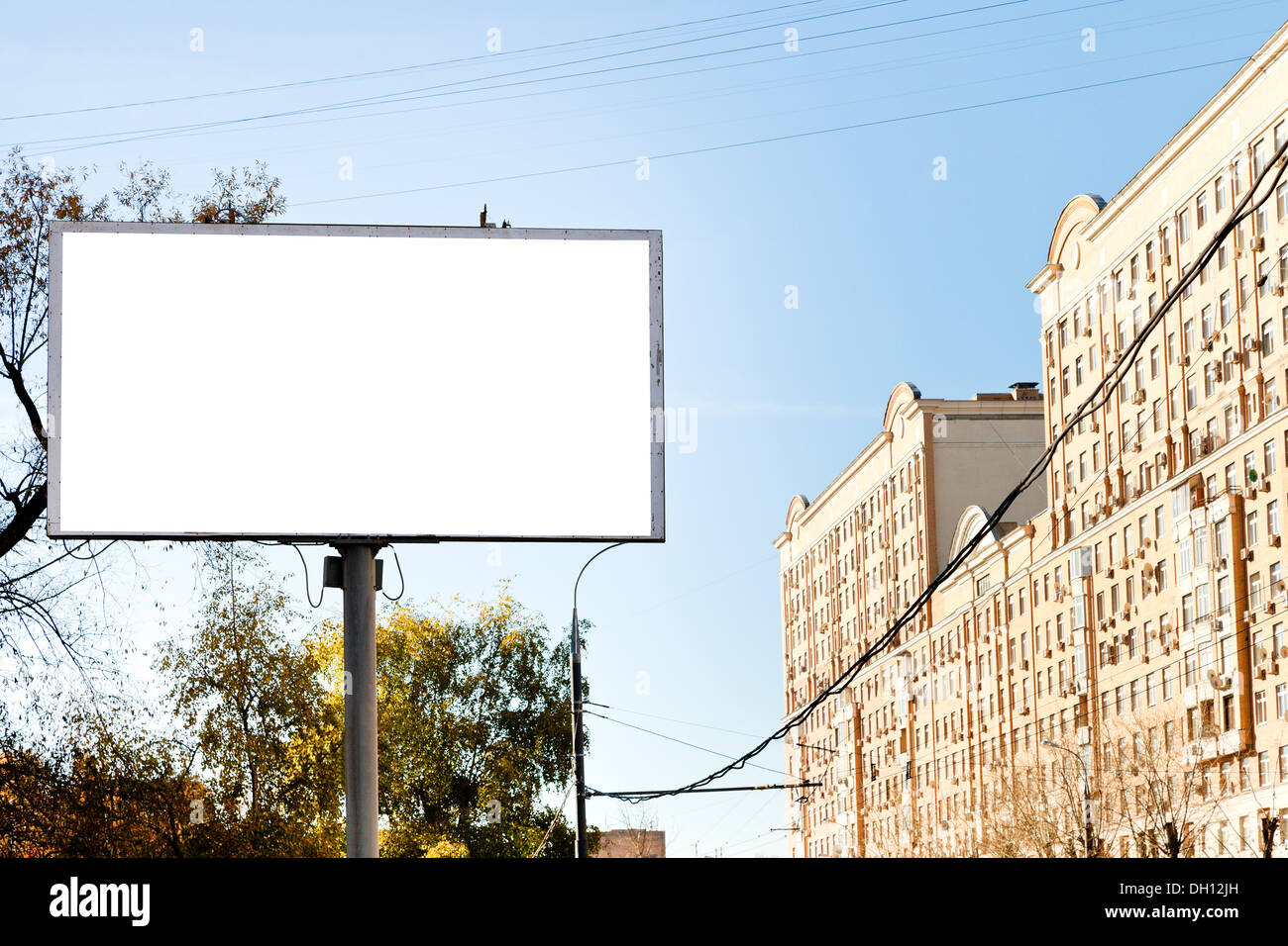 urban outdoor advertising - white cut out poster panel advertising