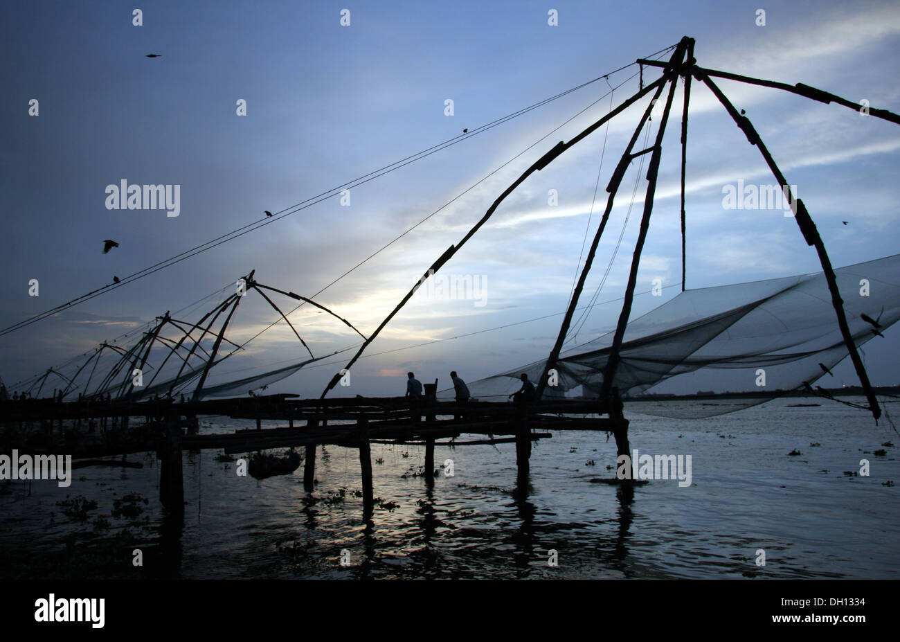 Chinese fishing nets at Fort Kochi Stock Photo Alamy