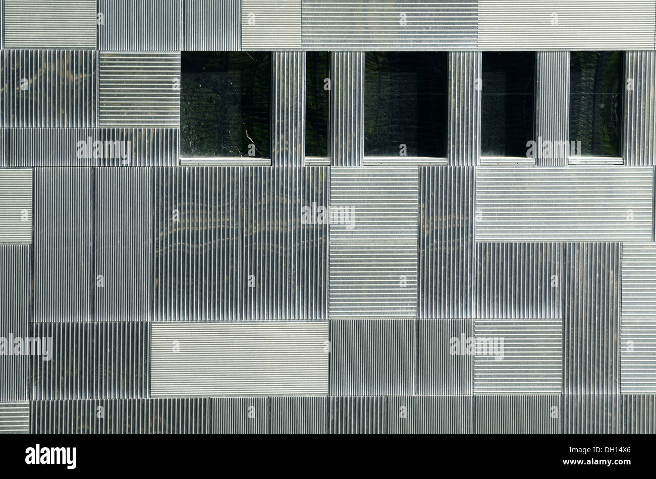 Steel Cladding and Patterns on Facade of Montpellier Town Hall or City Hall by Jean Nouvel Montpellier France Stock Photo