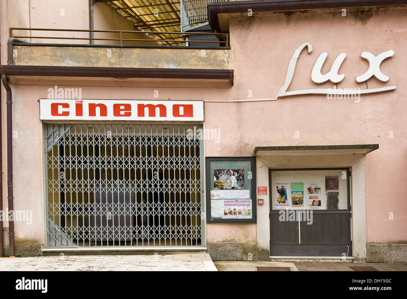 Italy, Veneto, Recoaro Terme, Cinema Lux Stock Photo