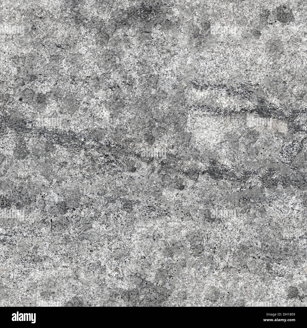 Seamless texture - gray granite rock with lichen Stock Photo