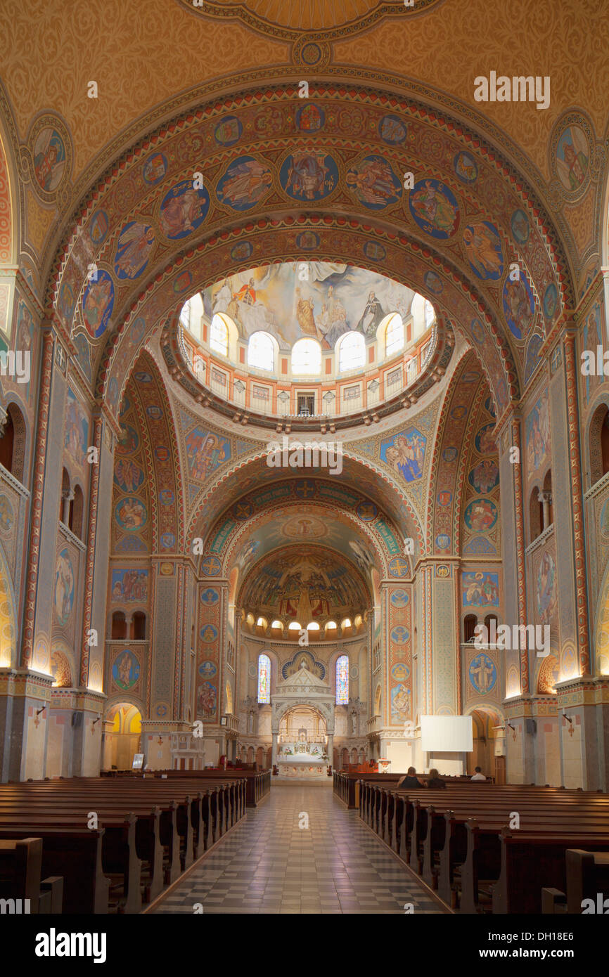 Interior of Votive Church, Szeged, Southern Plain, Hungary Stock Photo